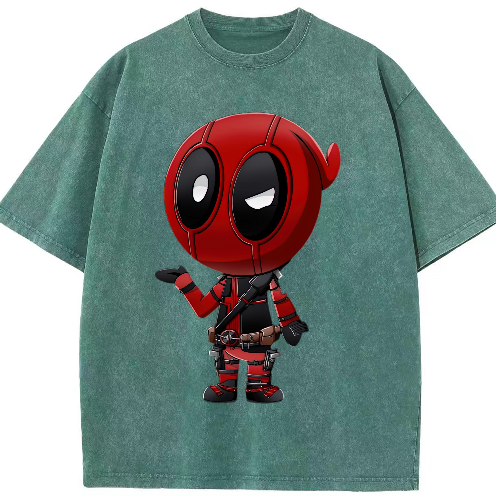 （画像用） Deadpool デッドプール 綿100% ヴィンテージ風 半袖Tシャツ（フロントプリント）